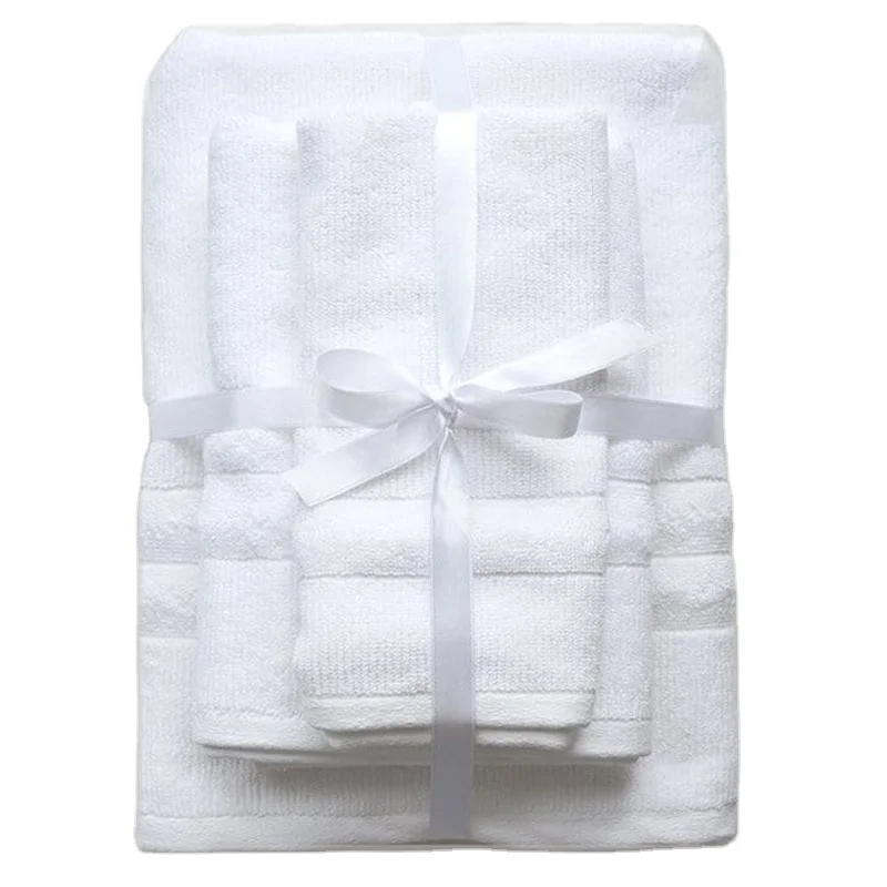 Classic Turkish cotton towel large white towel custom spa hand bath towel