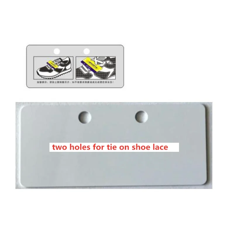 customised logo EPC Gen2  alien h3 chip reusable PVC uhf rfid shoes tag waterproof for marathon running rfid sports timing race