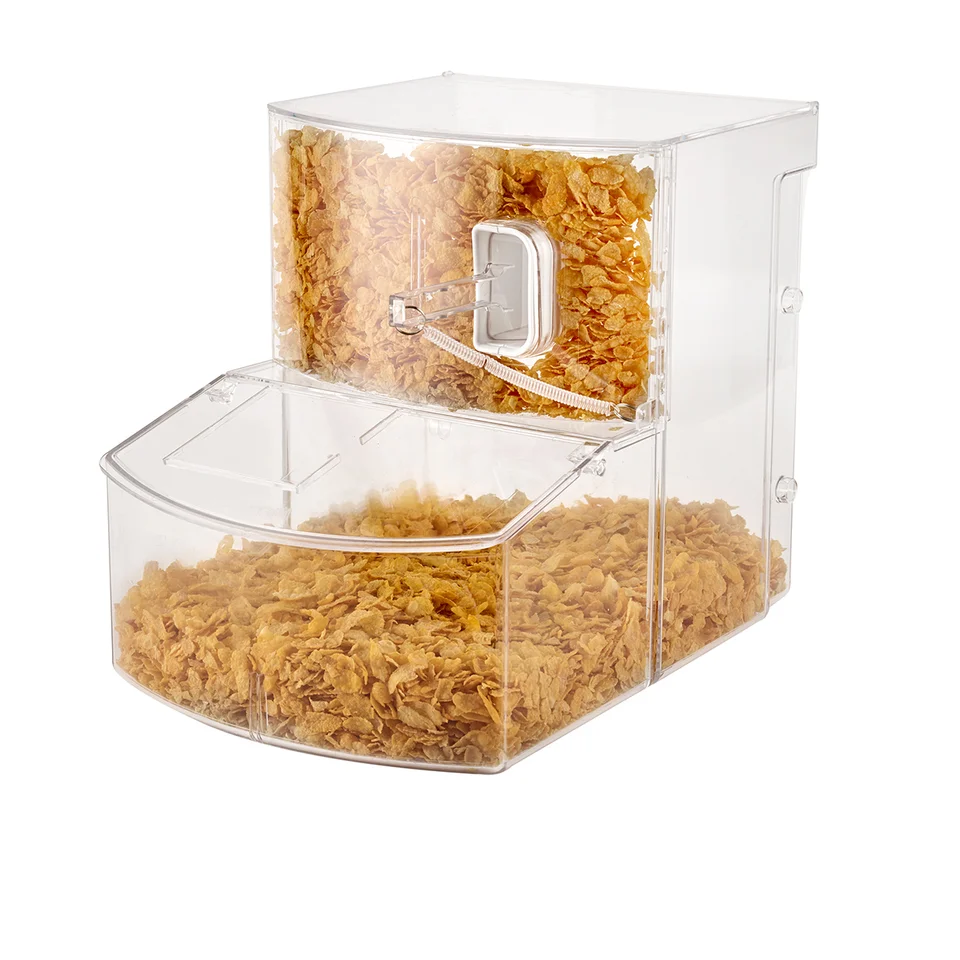 Customized plastic bulk acrylic candy box bin storage containers for retail store supermarket