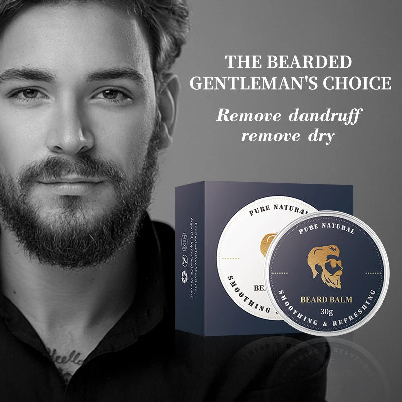 Wholesale Private Label Soft Moisturizing Men Organic Pure Natural Mustache Beard Wax Balm Scented Beard Balm