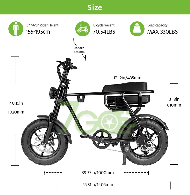 7GO EU Warehouse Fast Shipping 36V 15Ah 250W Motor with Integrated LED Lights Alloy aluminum Frame Electric City Bike