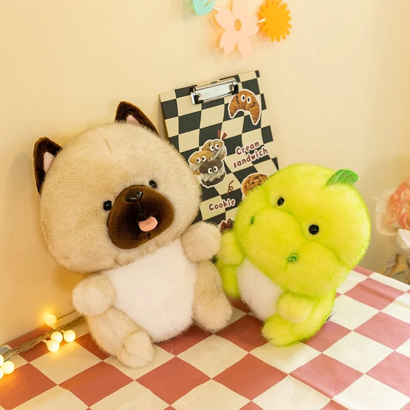 Cute Little Fat Dragon Stuffed Toy Comfortable Plush Dog Dinosaur Doll Super Soft Kids PP Cotton Washed Techniques Cross-Border