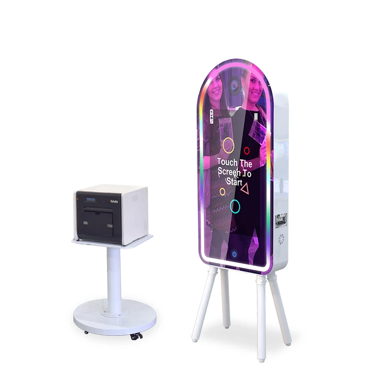 vogue Wedding Touch Screen 3d Selfie Miroir Photobooth Led Frame Magic Mirror Photo Booth Machine with Printer and Camera