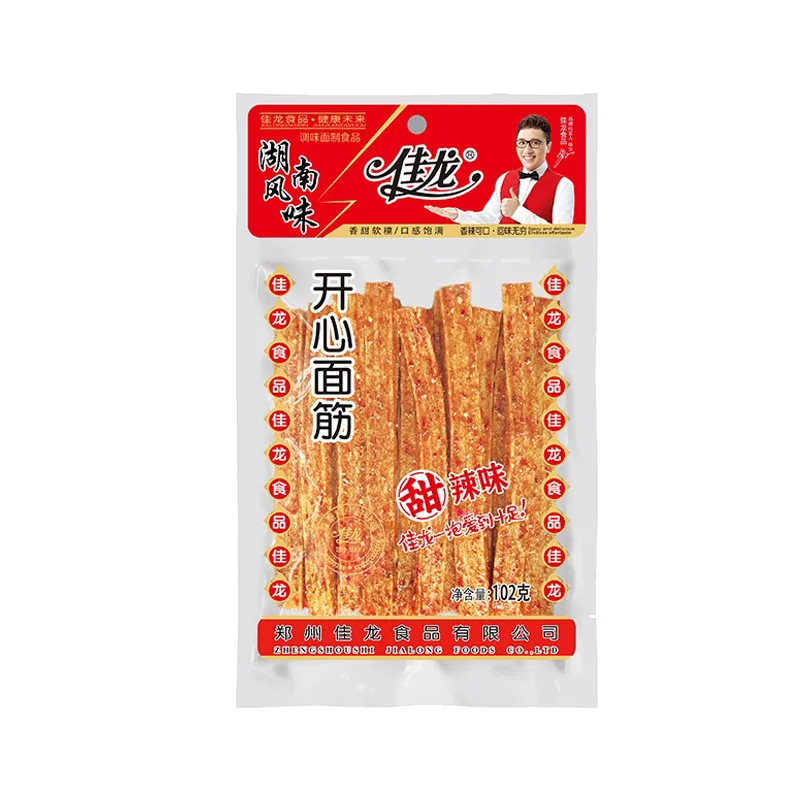 Asian Snacks 102g Jialong Latiao Delicious Chinese Spicy Snacks Food Popular Spicy Gluten Latiao