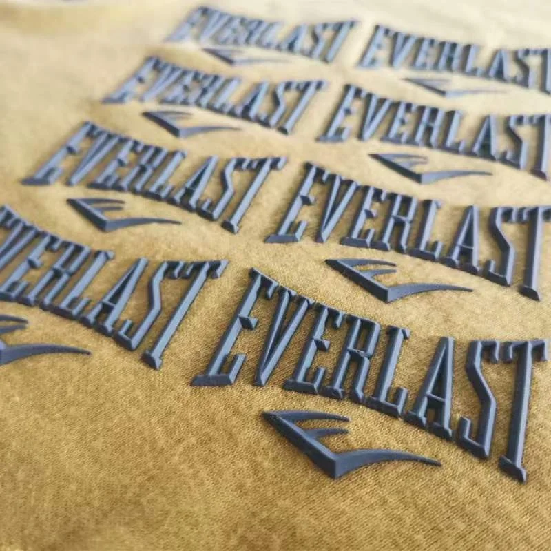 Custom hot sale Heat Transfer Printing 3D Rubber Label high quality 3D Raised Effect Brand fashion Logo tag