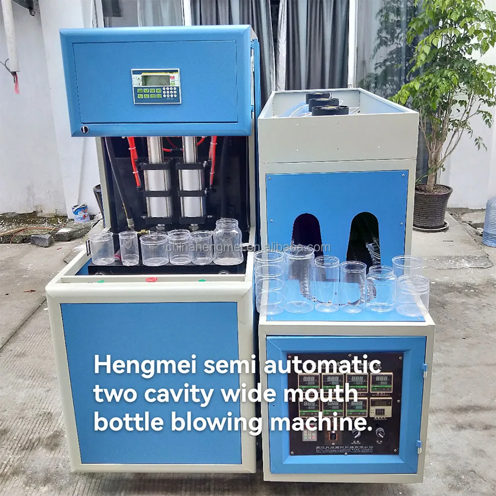 Hengmei Simple and easy to operate equipment Semi-automatic wide mouth pot blowing machine