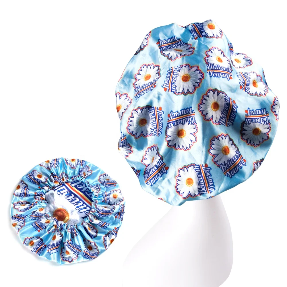 Reversible silky satin hair bonnet custom bonnets with logo