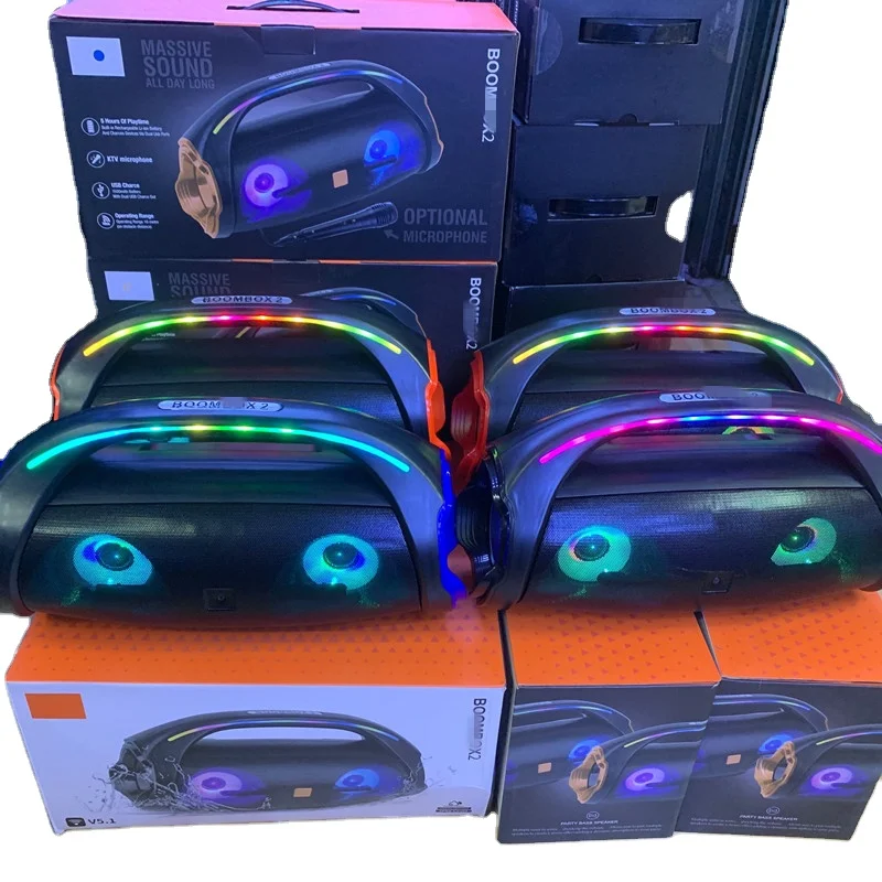 Портативная Беспроводная колонка Boombox 2, BT 5,1 IPX6, водонепроницаемая уличная колонка, HIFI звук, стерео громкоговоритель