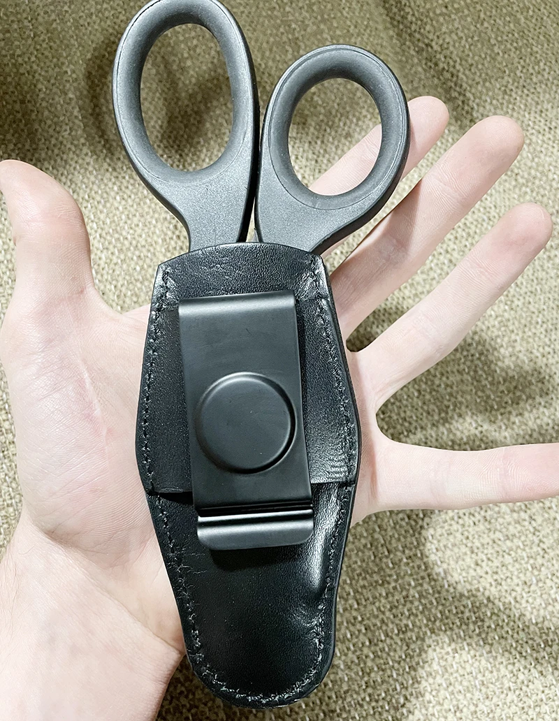 Scissors Tool Medical Shears Pouch Hand Tools Scissors Bag Handmade Leather Holster for Nurse Premium Trauma Shears Case
