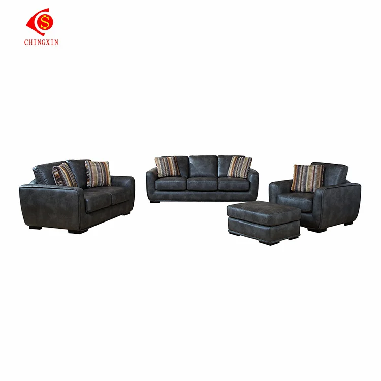 Latest Arrival Custom Vintage Villa Single Leather Seater Lounge Couch Set Living Room Furniture Sofa