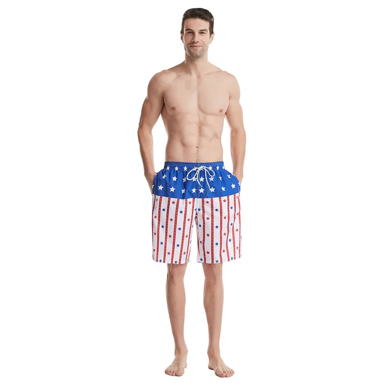 European flag printing Men Swimming Quick Drying Beach Shorts Swimwear Bermuda Surf Sport Summer Swim Trunks sport wear