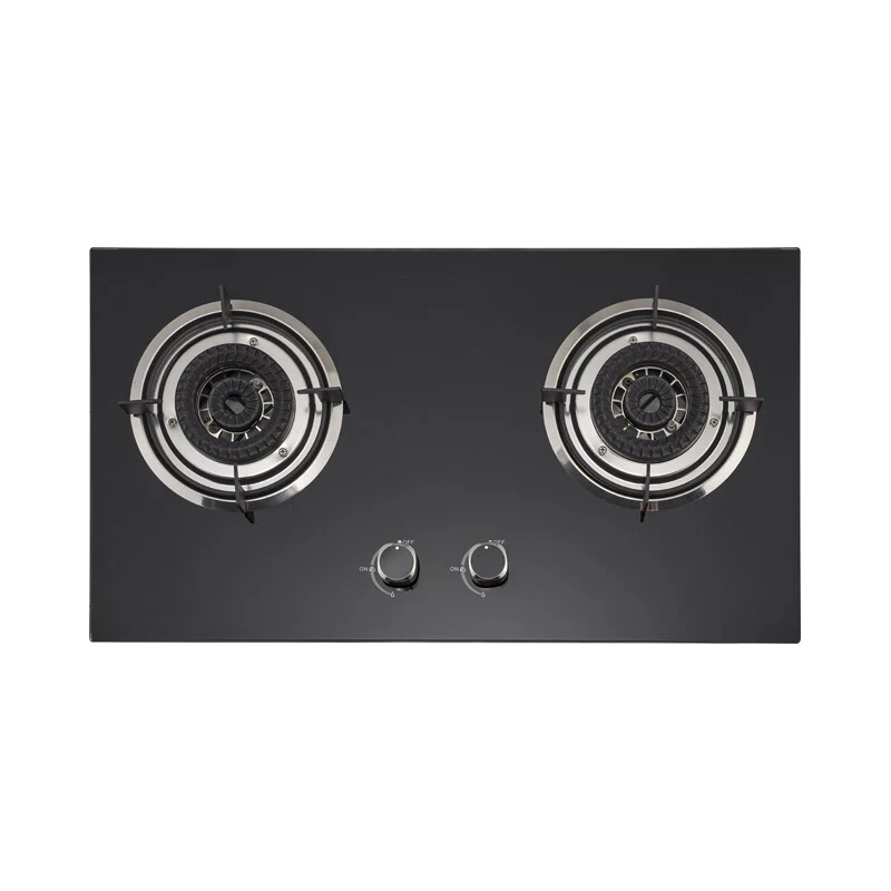 New gas cooker double-burner household liquefied gas desktop embedded fierce fire timer gas stove