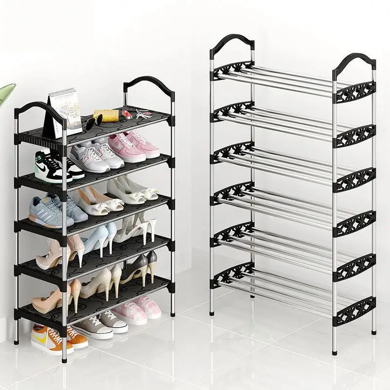 Space Saving Display Wood Foldable 2 Tiers 6 Pair   Wooden Shoe Rack