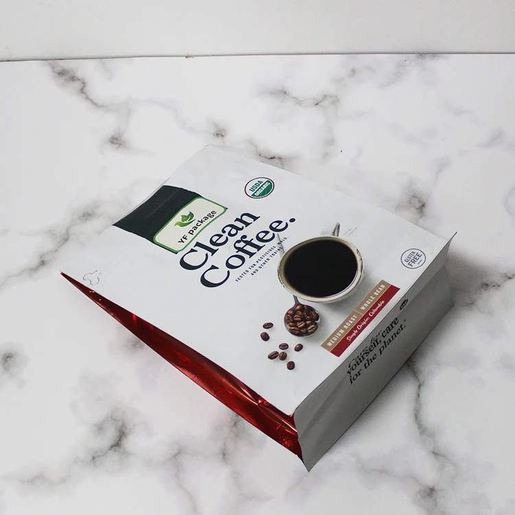 Wholesale Custom Printed High Quality Food Grade Packing Coffee Bag With Valve