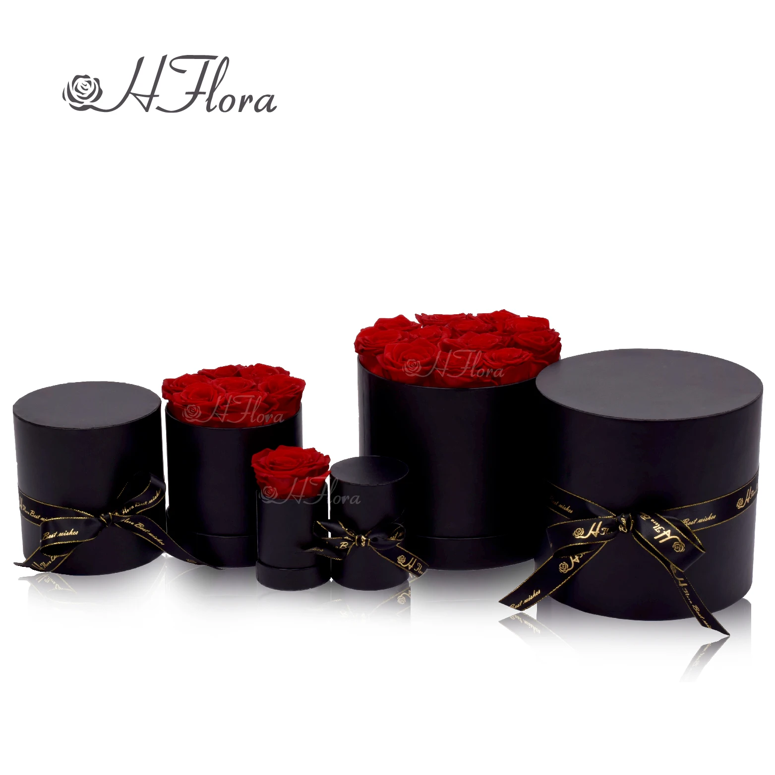 HFloral Custom Wholesale Wedding party Holiday Gifts long life lasting rose box preserved roses in a box everlasting roses box