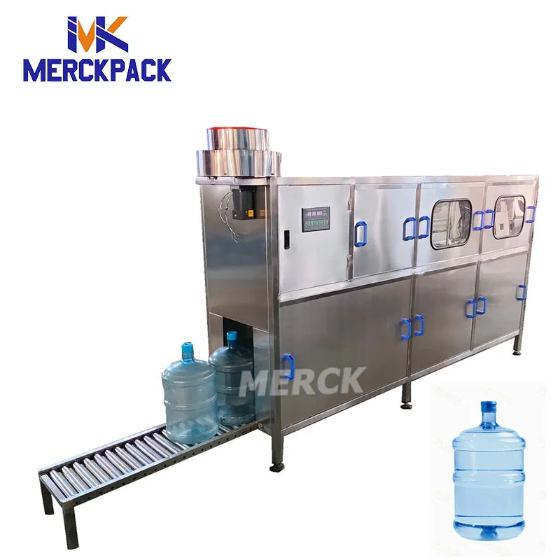 5 gallon bucket water washing filling capping machine 20liter barrel water bottling machine line bottle filler with sealer