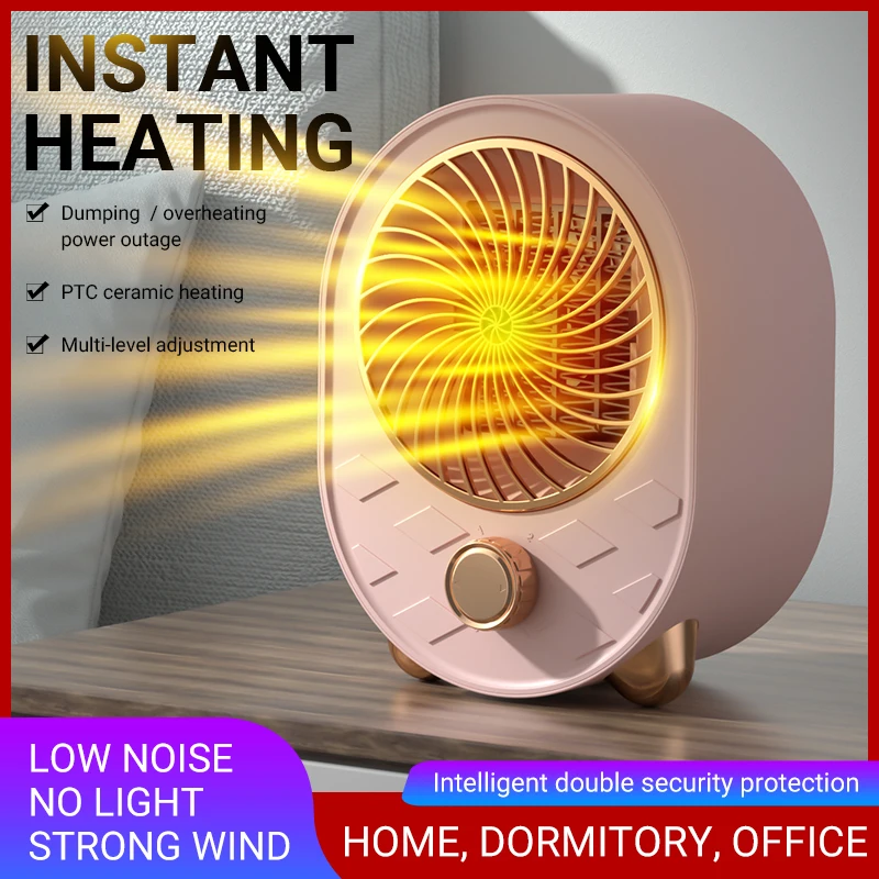 Light luxury simple style desktop heater home office ceramic PTC multi-speed adjustable heater 220V heater
