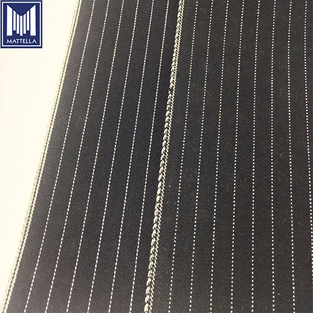 stocklot wholesale rolls of wabash style 100% cotton hickory pinstripe selvadge denim fabric for gentleman suits jeans vests