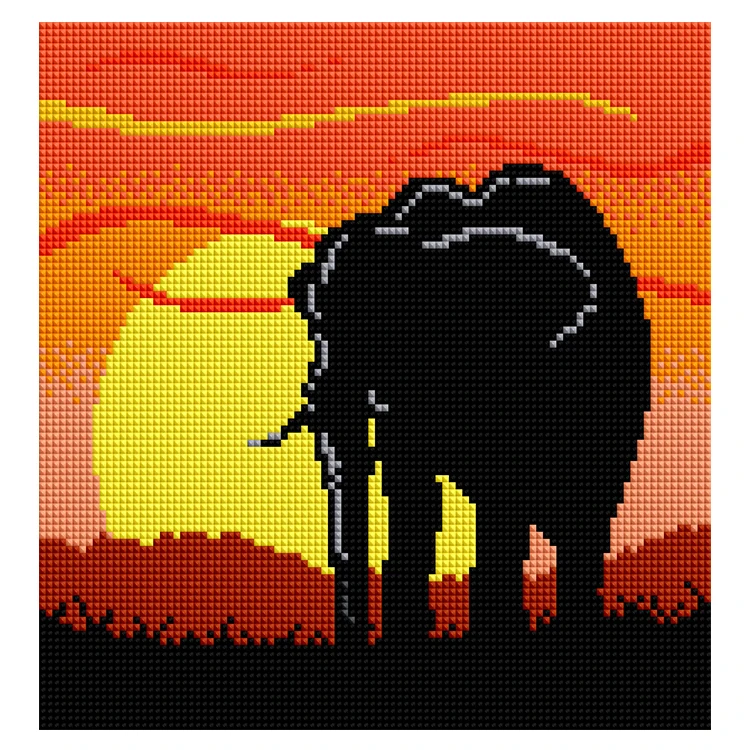 Factory price animal pattern 5d rhinestone canvas wall art wholesale diamond painting