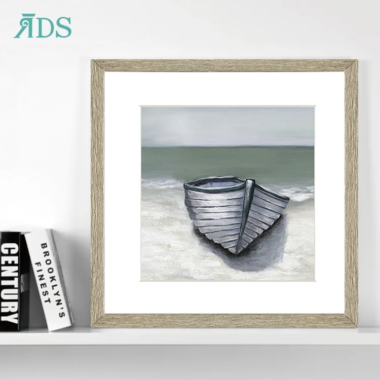 
Custom Glass Painting Beach Frame Wall Art Picture Home Interior Photo Decoration 