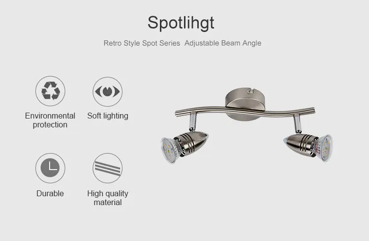 
Chinese Supplier Gu10 Double Head Ceiling Spotlight With Best Prices 