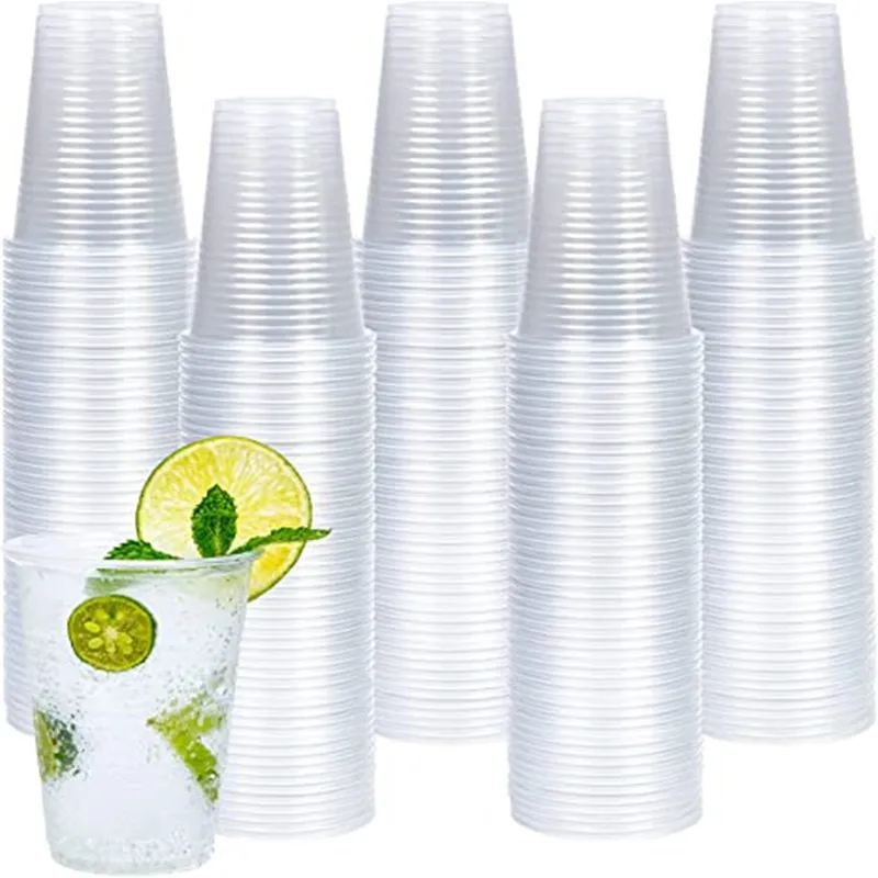 bpa free 7oz 200ml clear Disposable Drinking Glasses Bulk party Plastic Cups Tumblers for Iced Tea Cold Drinks