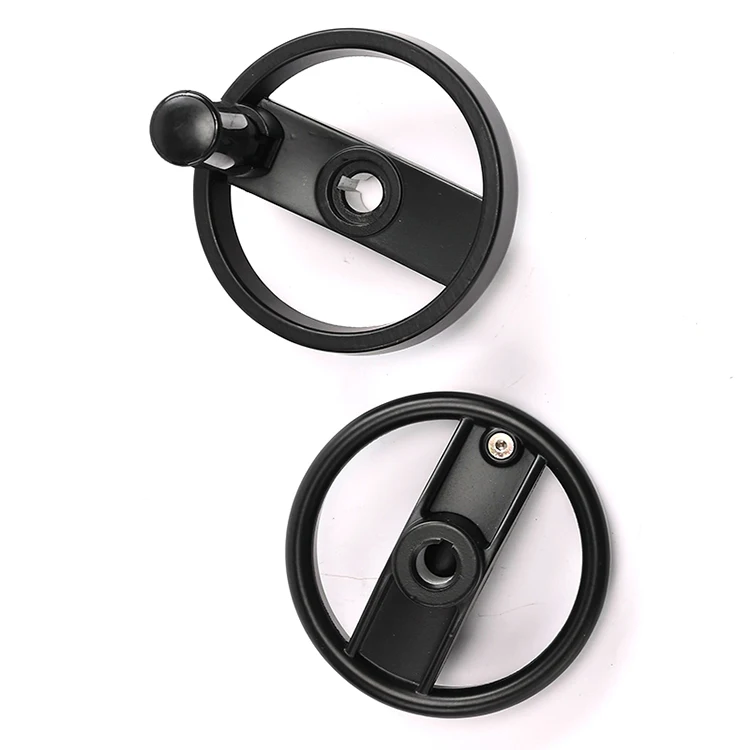 CHINA Sale  Aluminum 2 Spoked handwheel with Retractable handle handwheel D125MM