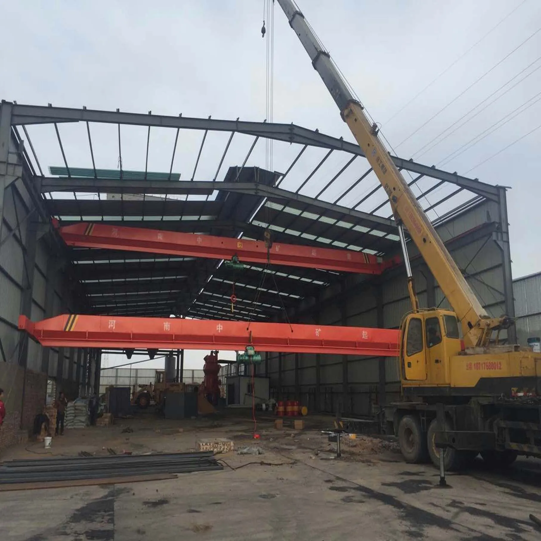 
10t electric single girder overhead crane with hoist 