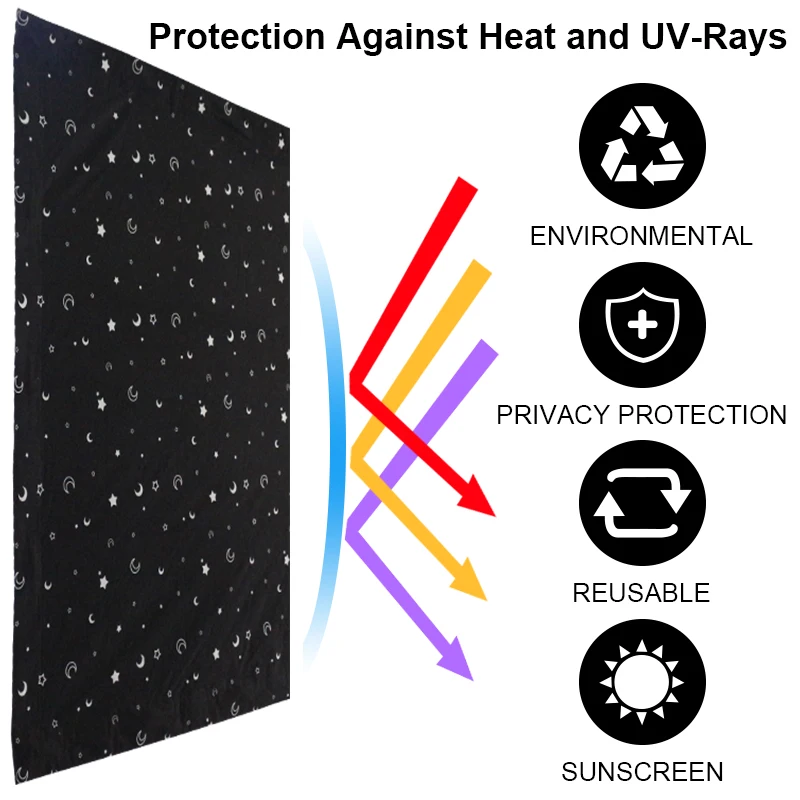 Новые портативные дорожные светонепроницаемые шторы, милый детский дизайн, съемные светонепроницаемые шторы на присосках с волшебной лентой