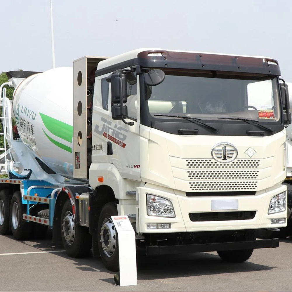 Cheap Price Jiefang JH6 410 Horsepower 8X4 CNG Concrete Mixer Truck