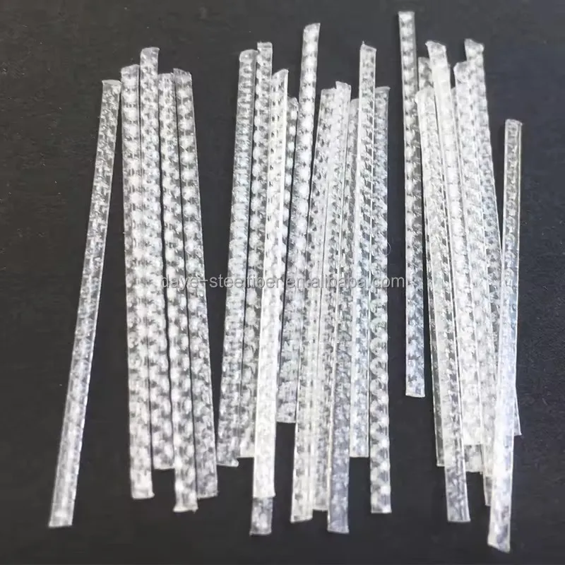 40mm Macro Synthetic Polypropylene Fiber Reinforced Concrete Mortar Industrial Plate Type PP Fiber Plastic Building Materials
