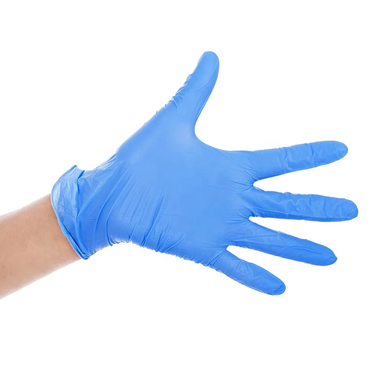 Custom Nitrile Doctor Gloves Medical Examination Protective Hand Glove Ice Blue Disposable Powder Free Nitrile Gloves for Dental