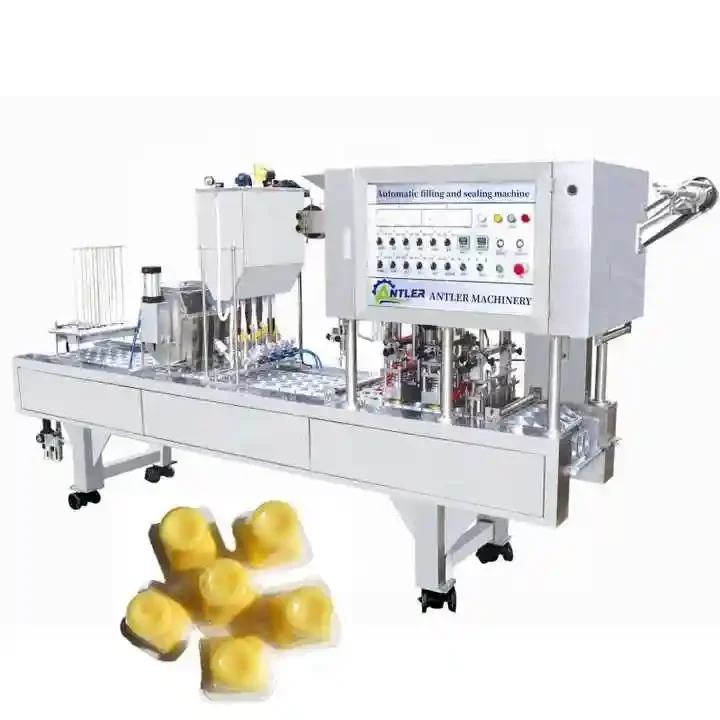 Plc Operation Fruit Jam Jelly Cup Filling And Sealing Machine Automatic Can Be Customized