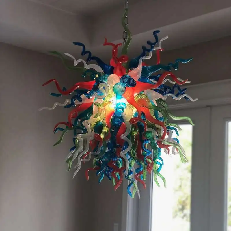 Unique Simple Loft Apartment Murano Glass Chandelier Bedroom LED Kitchen Ceiling Hanging Light