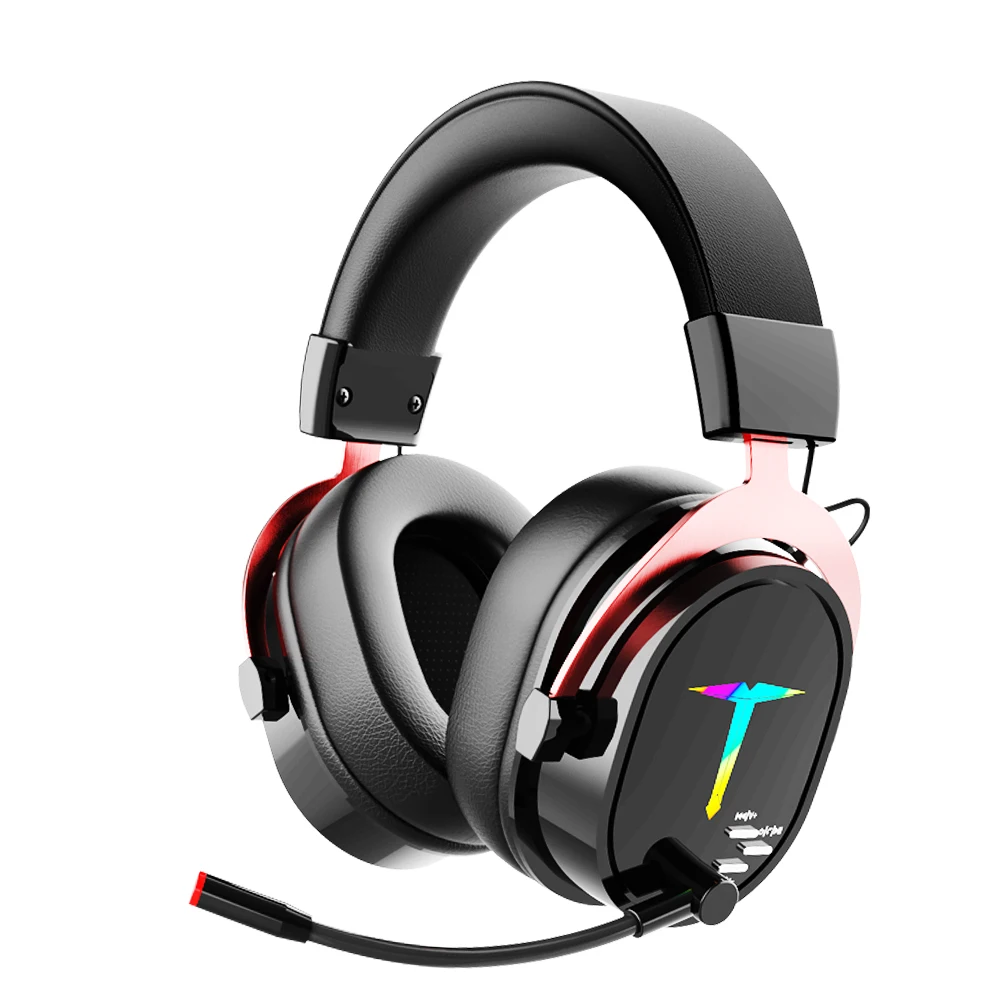 Изготовитель комплектного оборудования, профессиональная стерео Hi-Fi звук Беспроводная связь Bluetooth крутая Rgb свет гарнитура шумоподавление компьютерных игр наушники