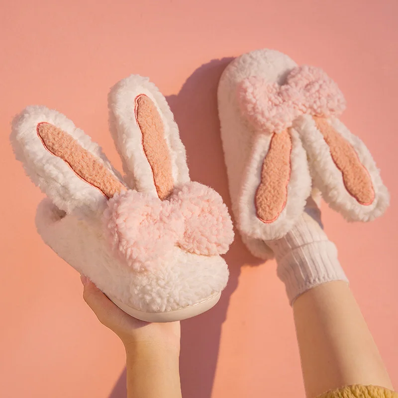 MMX265-1 Ladies Winter Cartoon Slippers Best Price Cute Rabbit House