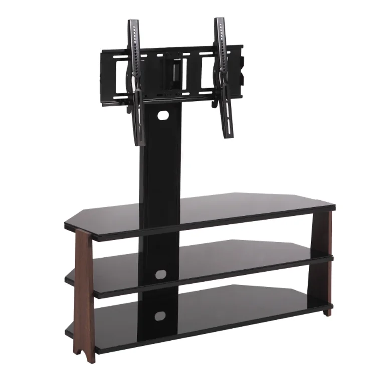 Modern Home Furniture Wooden Glass Television Media TV Stand Cabinet For Living Room Adjustable TV fixing bracket