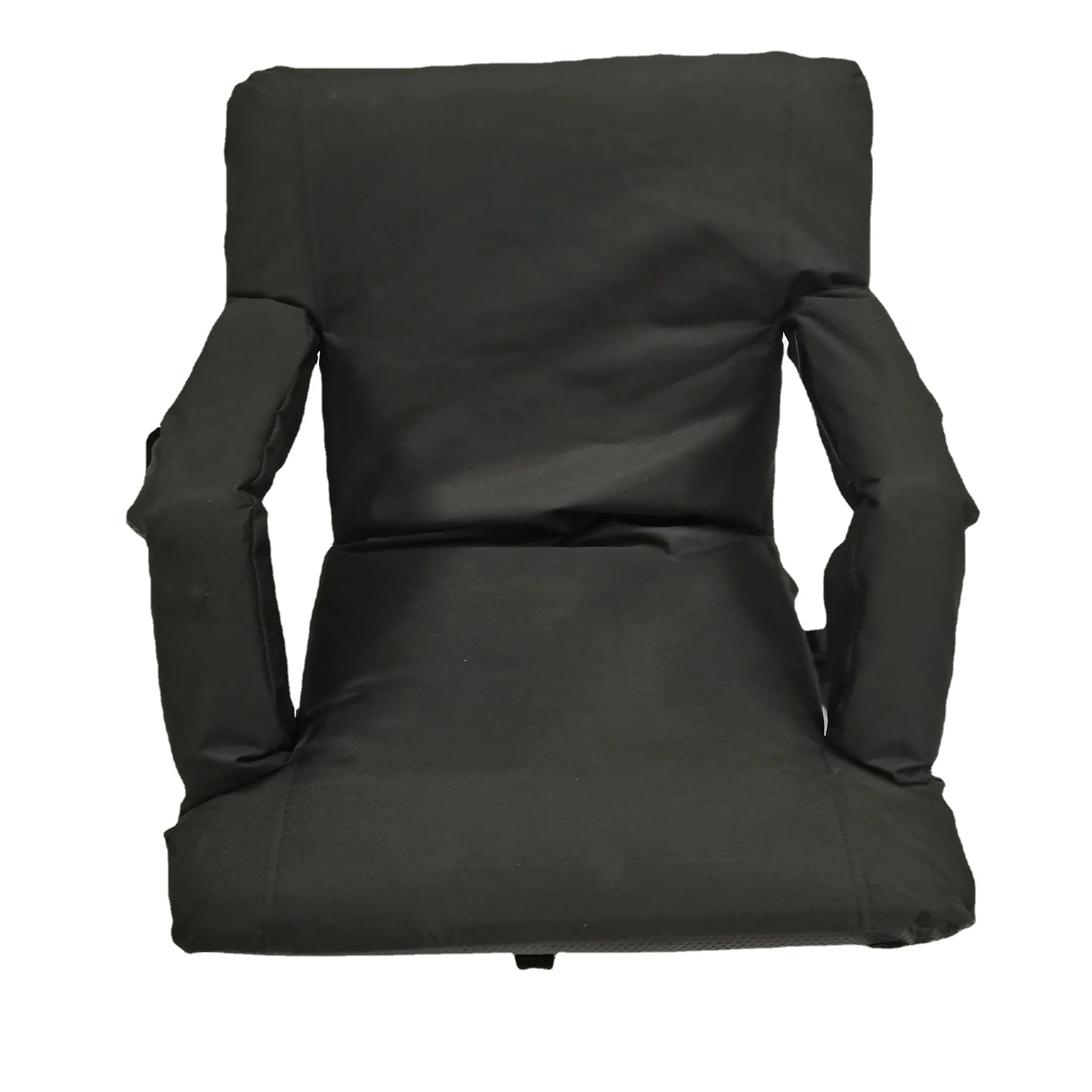 Oxford Cloth Heated Folding Beach Chair Black Portable Stand Chair with Modern Design for Outdoor & Park Use