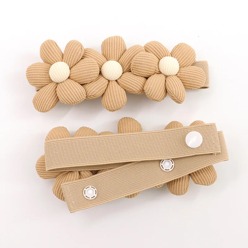 Curtain Tiebacks new style small cartoon flower tow colour , curtain decorations brown and beige colours curtain tiebacks