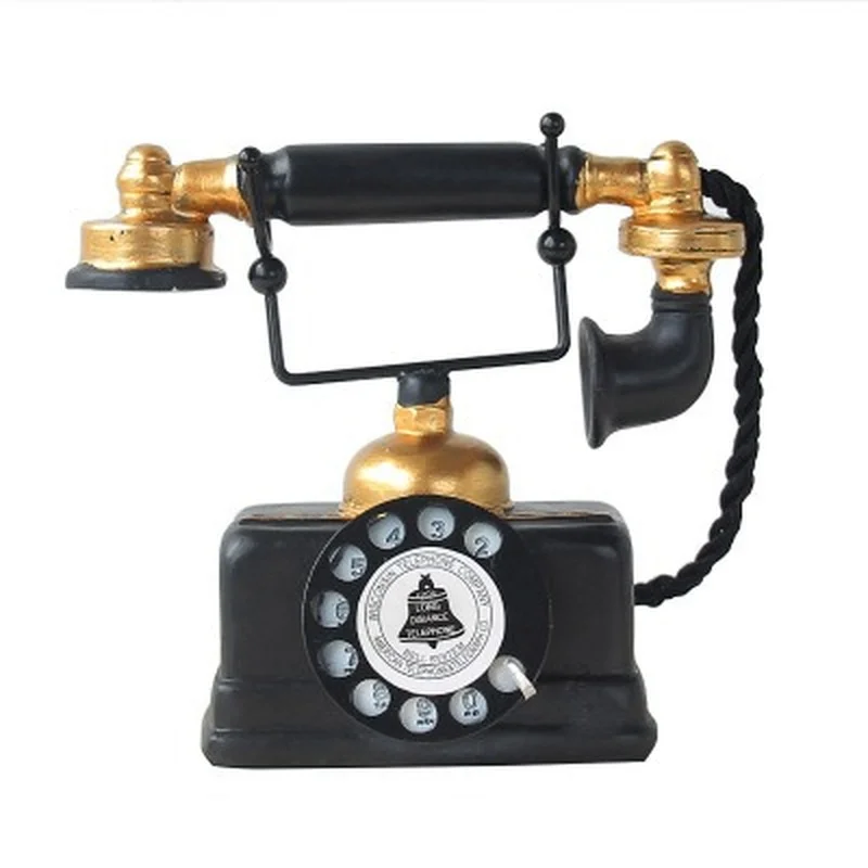 Home decoration Telephone shape ornament retro old phone crafts wholesales