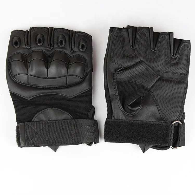 
Man fingerless Best Price Comfortable Protect Half Finger Touch Screen Hard Knuckle Military Tactical Gloves factory custom 
