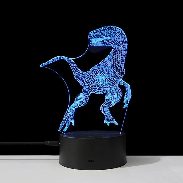 3D Night Light Optical Illusion Lamp With Touch Control 7 Color Changing Lamp For Bedroom
