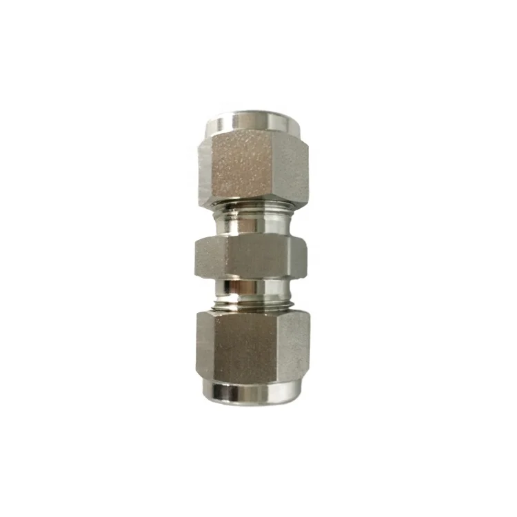 OD 10 mm Stainless Steel Compression Straight Union Fittings