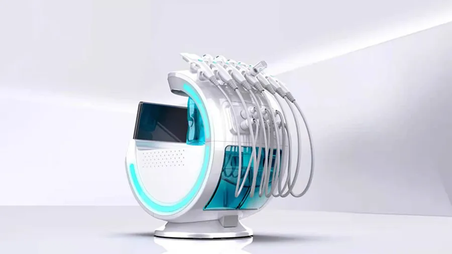 7 in 1 AI intelligent face visia skin analysis machine pubble deep cleaning ultrasonic sonic facial skin scrubber beauty