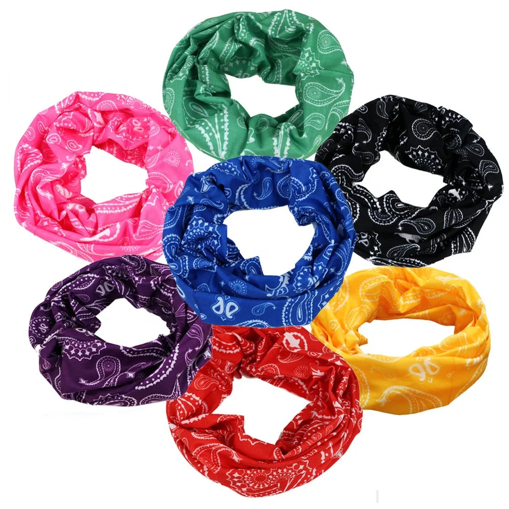 Promotional Cheap Seamless Polyester Customized Logo  Bandana
