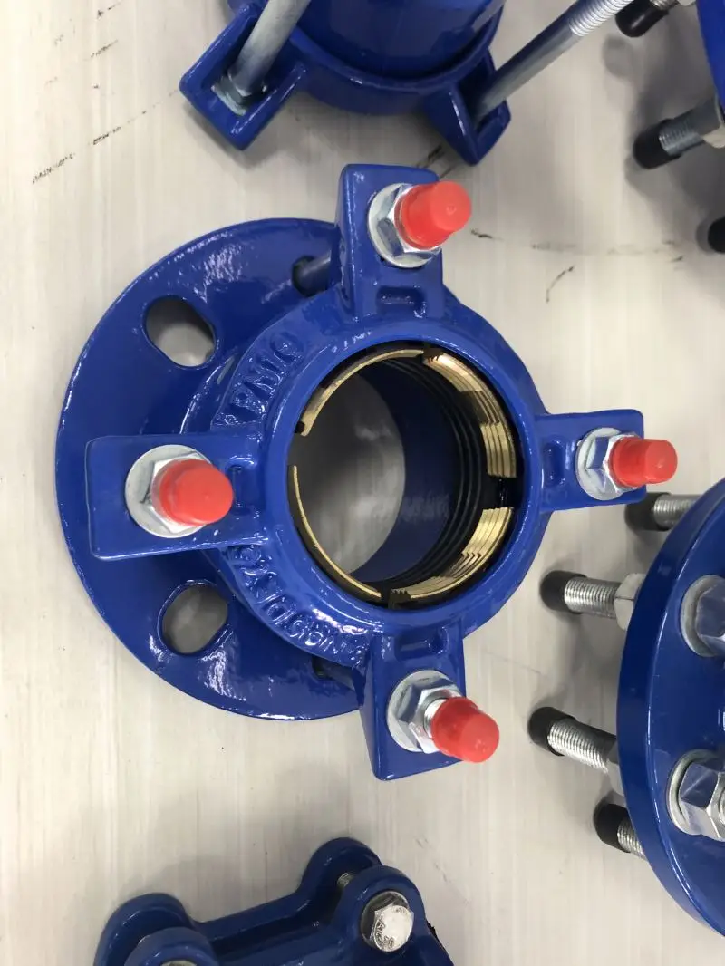 Large Diameter PE Restraint Flange Adaptor With Brass Thrust Ring
