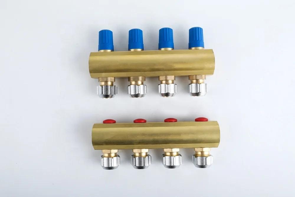 PERT Pipe Heating Manifolds Brass Manifold Fitting For Underfloor Heating System