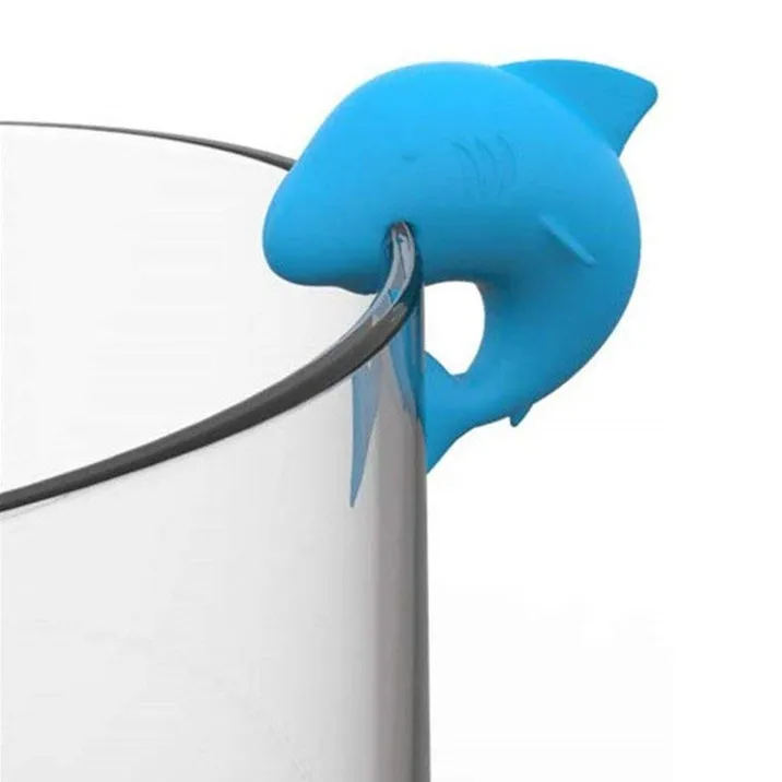 Shark silicone alcohol markers wine accessories gift set for glass cup