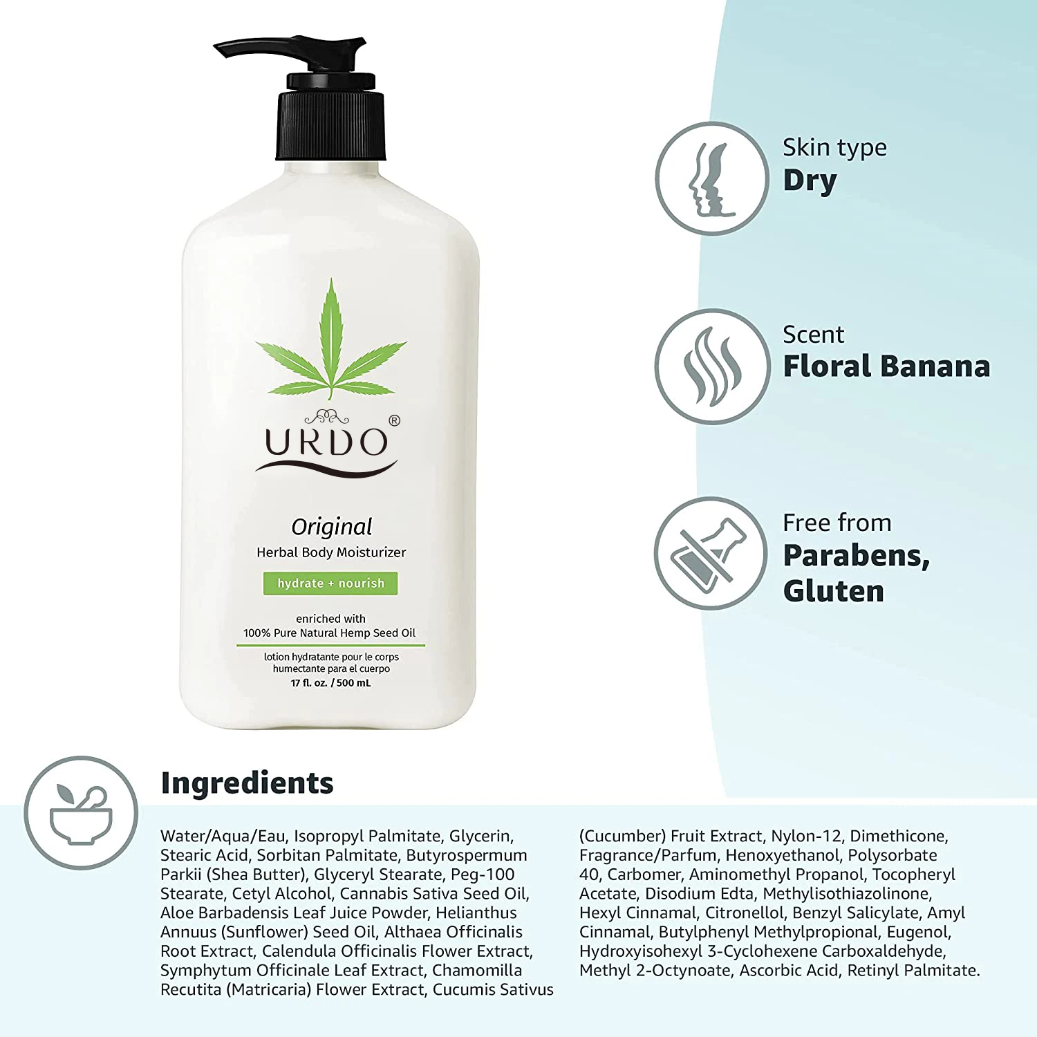 Wholesale Custom Private Label Vegan Nature Hemp Seed Oil Body Moisturizer Cream with Shea Butter Ginseng