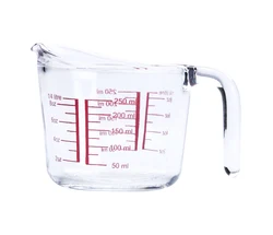 High Quality Clear Tempered Glass Measuring Cup